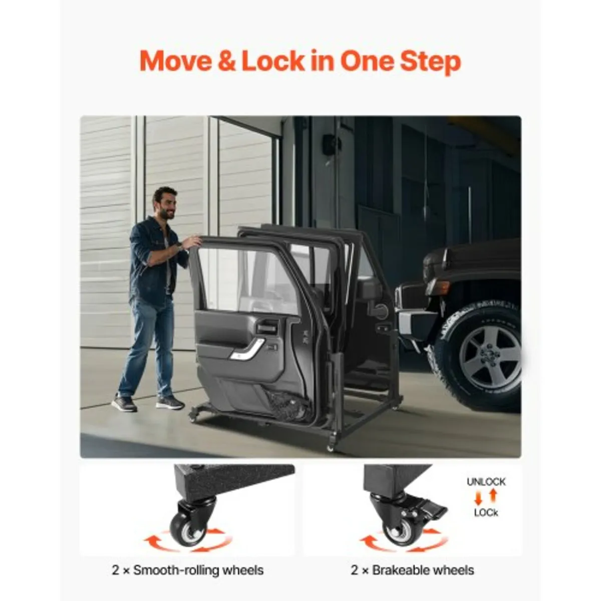 4 Doors Jeep Door Storage Cart for Jeep Wrangler J - Image 3