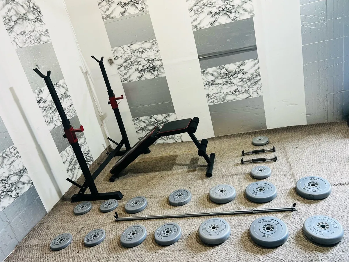 WEIGHTS  BARBELL ADJUSTABLE RACK BENCH DUMBBELLS - Image 4