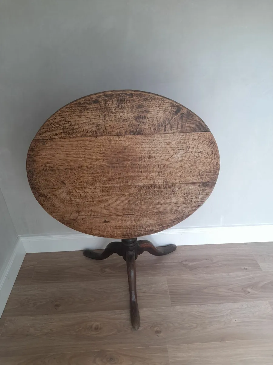 George 111 oak waiter tripod table - Image 3