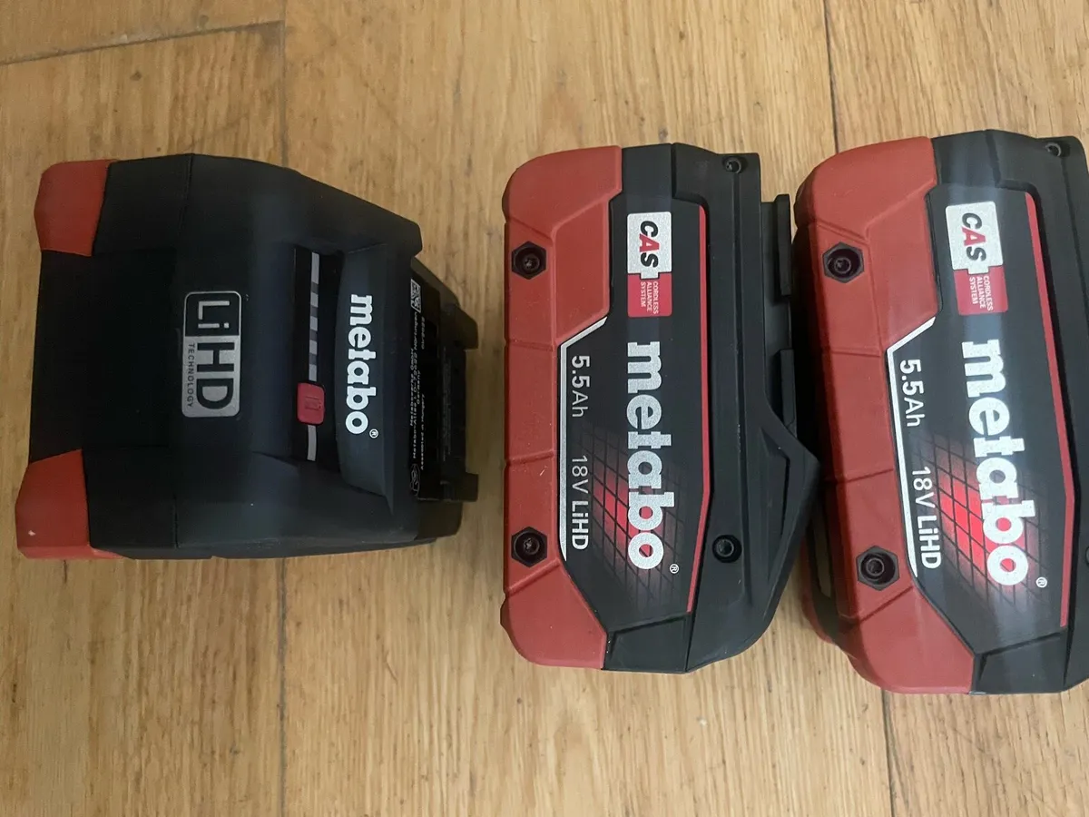 3x Metabo 18v 5.5 ah lihd battery - Image 2
