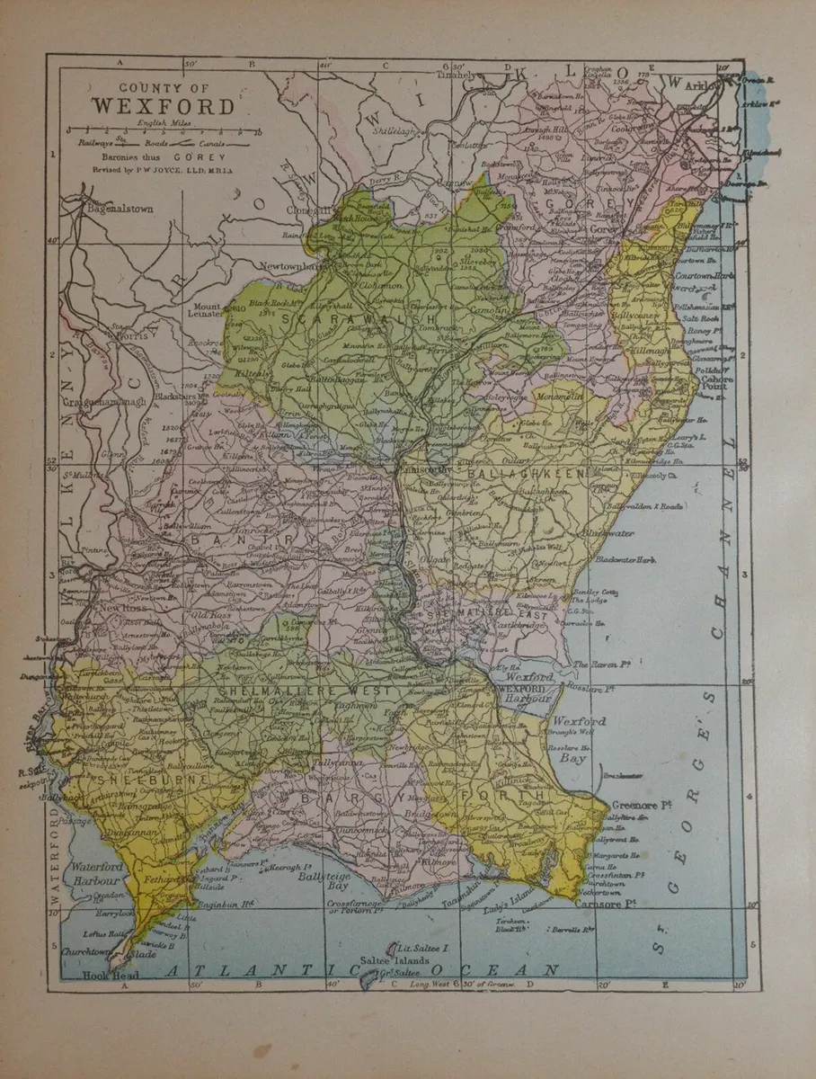 County Wexford 1905 Antique Map - Image 1