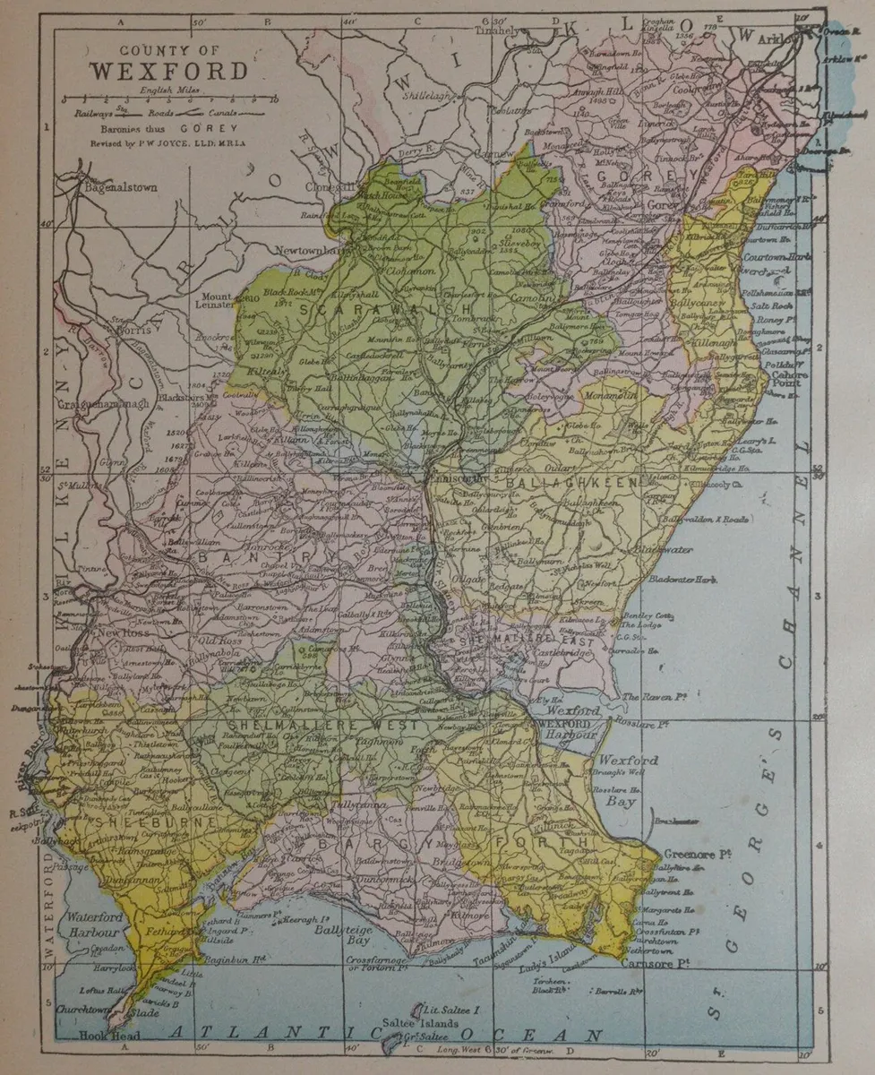 County Wexford 1905 Antique Map - Image 2