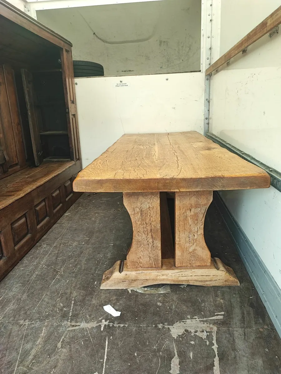 French farmhouse oak table. - Image 1