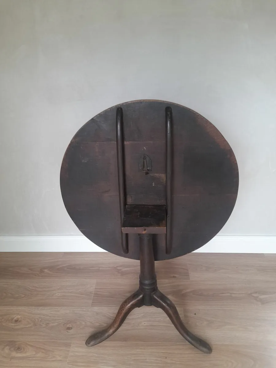 George 111 oak waiter tripod table - Image 4