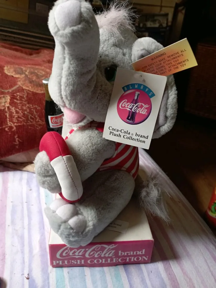 COC A- COLA PLUSH COLLIECTION ELEPHANT 1996 - Image 3