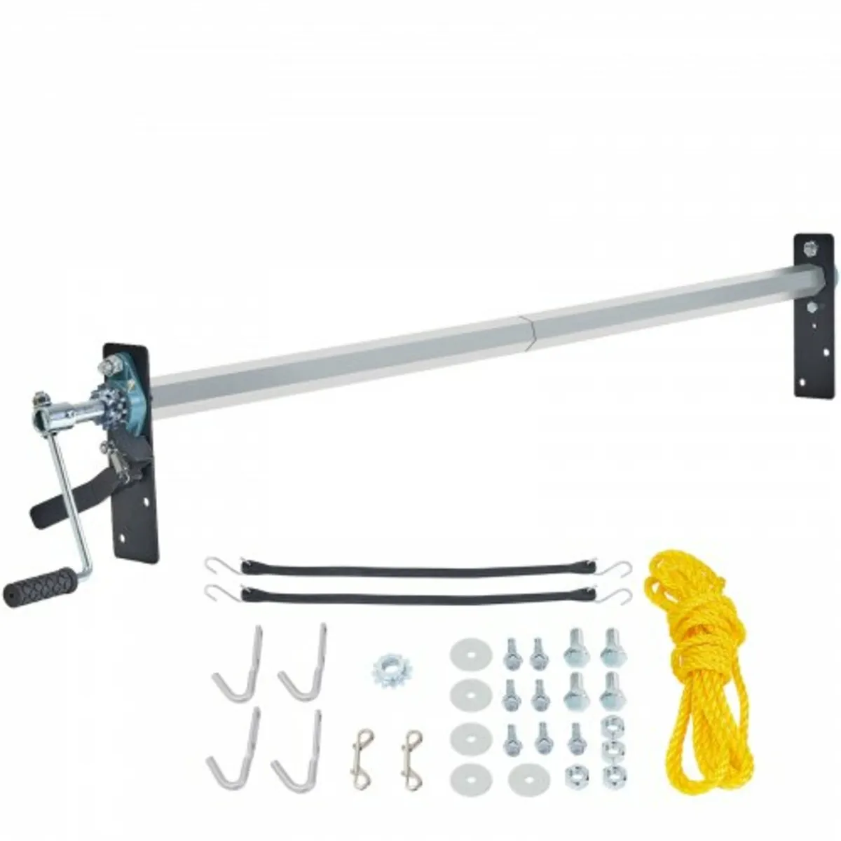 Hand Crank Tarp Roller Kit, 64" to 104" Wide, Alum - Image 1