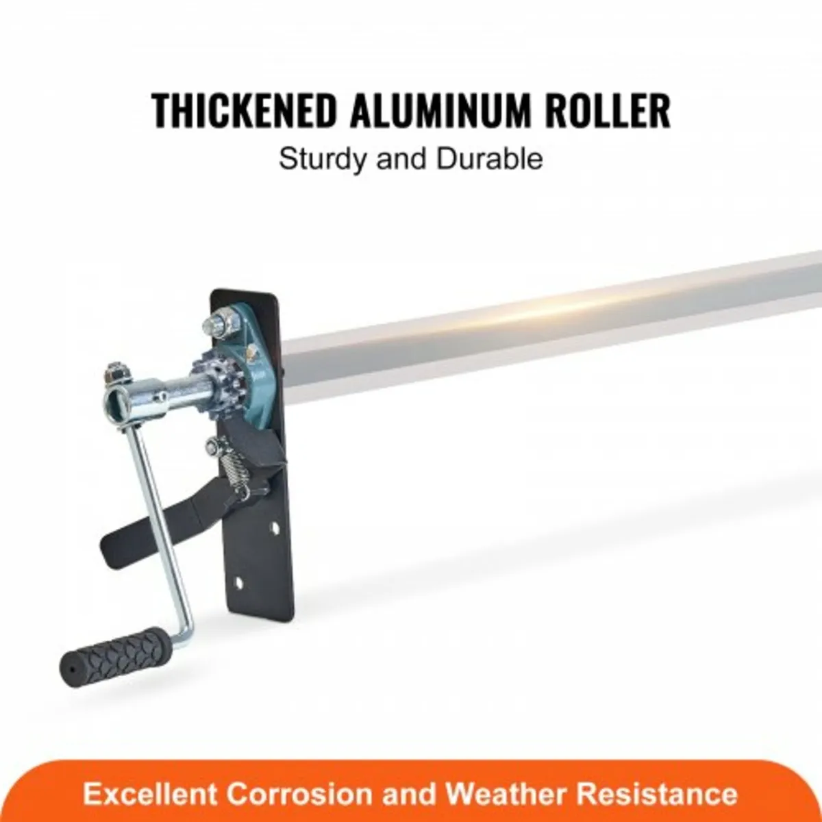 Hand Crank Tarp Roller Kit, 64" to 104" Wide, Alum - Image 2