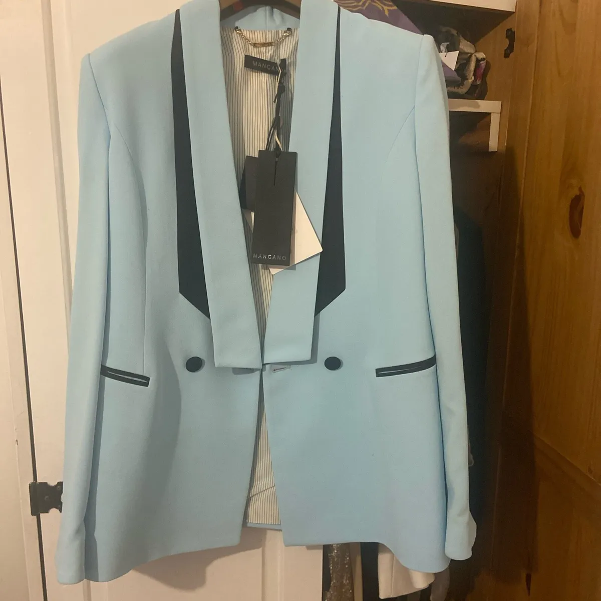 Blue designer jacket brand new with tags