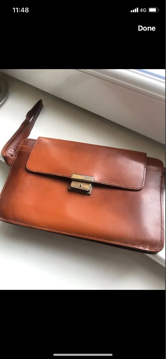 Leather Wrist/ Clutch Bag - Image 1