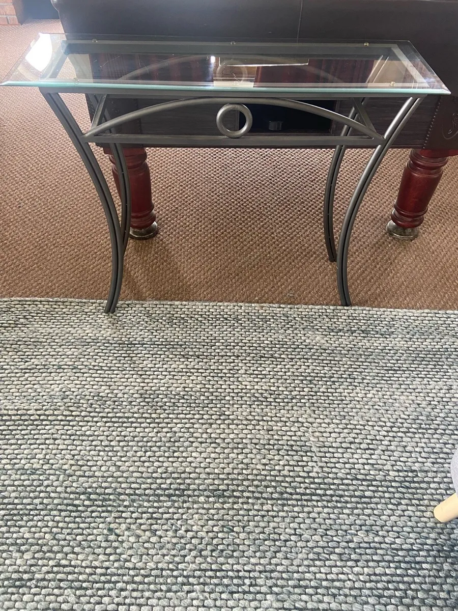 Hall table with glass top - Image 2