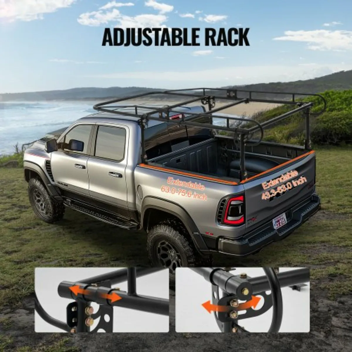 Truck Rack Pick up Ladder Rack 1000lbs Capacity 43 - Image 2