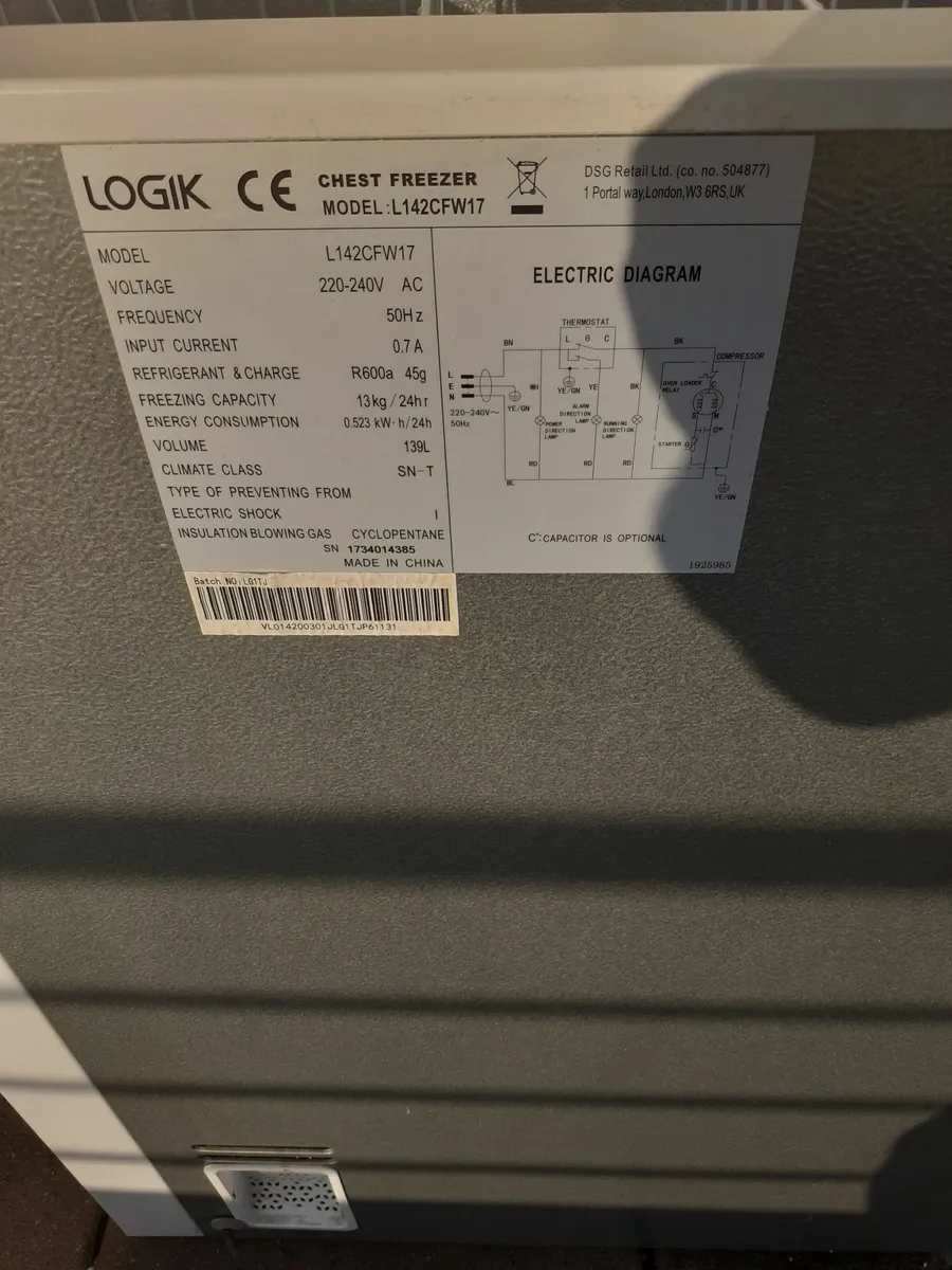 FREEZER 0899825042 - Image 1