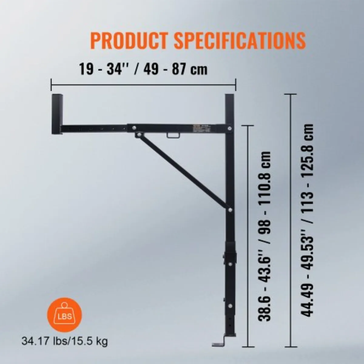 Truck Rack, 19-34inch Extendable Truck Ladder Rack - Image 4