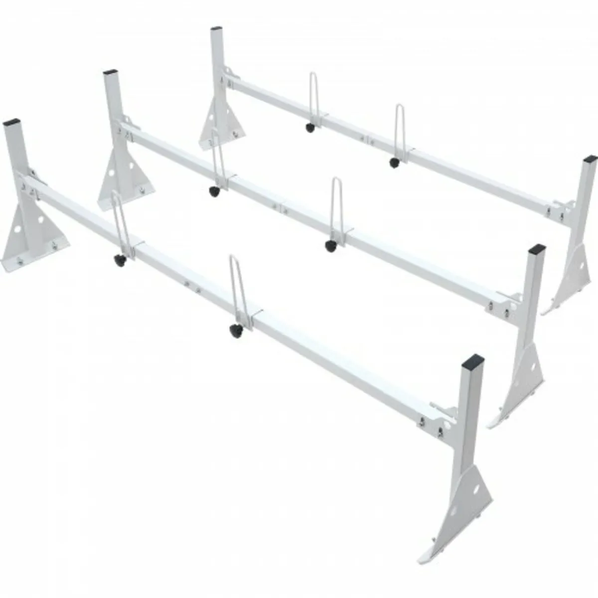 Van Roof Ladder Rack, 3 Bar Alloy Steel Ladder Rac - Image 1