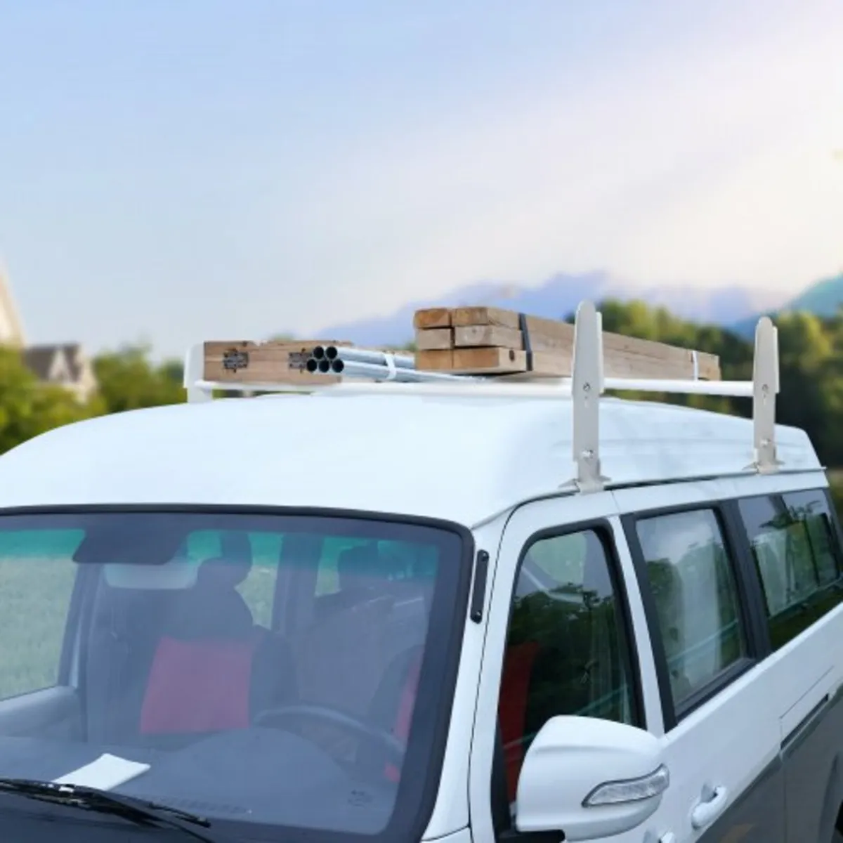 Van Roof Ladder Rack, 2 Bar Alloy Steel Ladder Rac - Image 3
