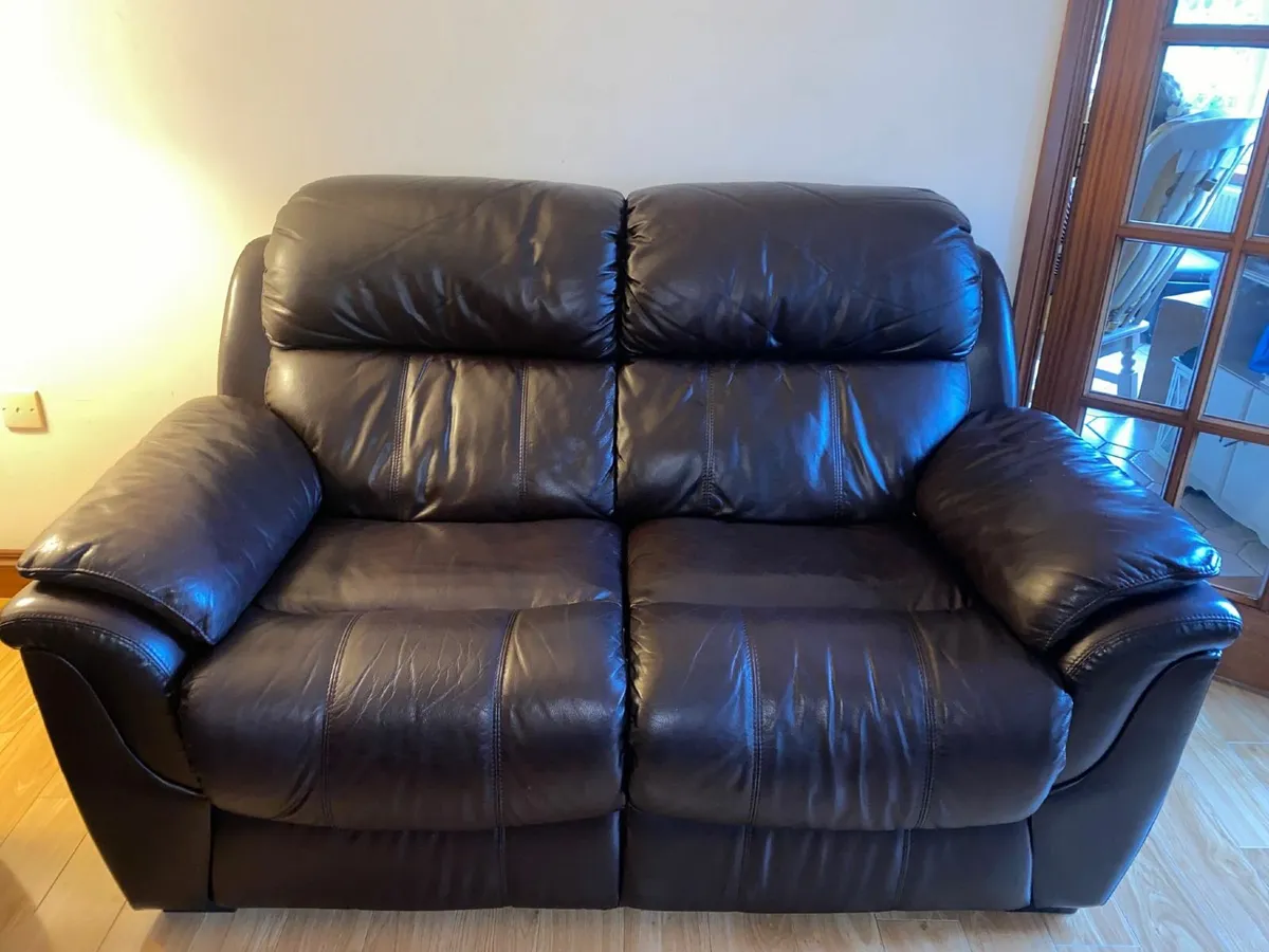 leather Couch two and three seater - Image 4