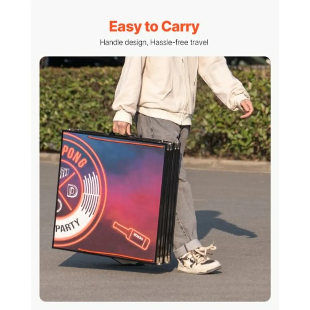 2.4 m Portable Beer Pong Tailgate Table Party Game - Image 3
