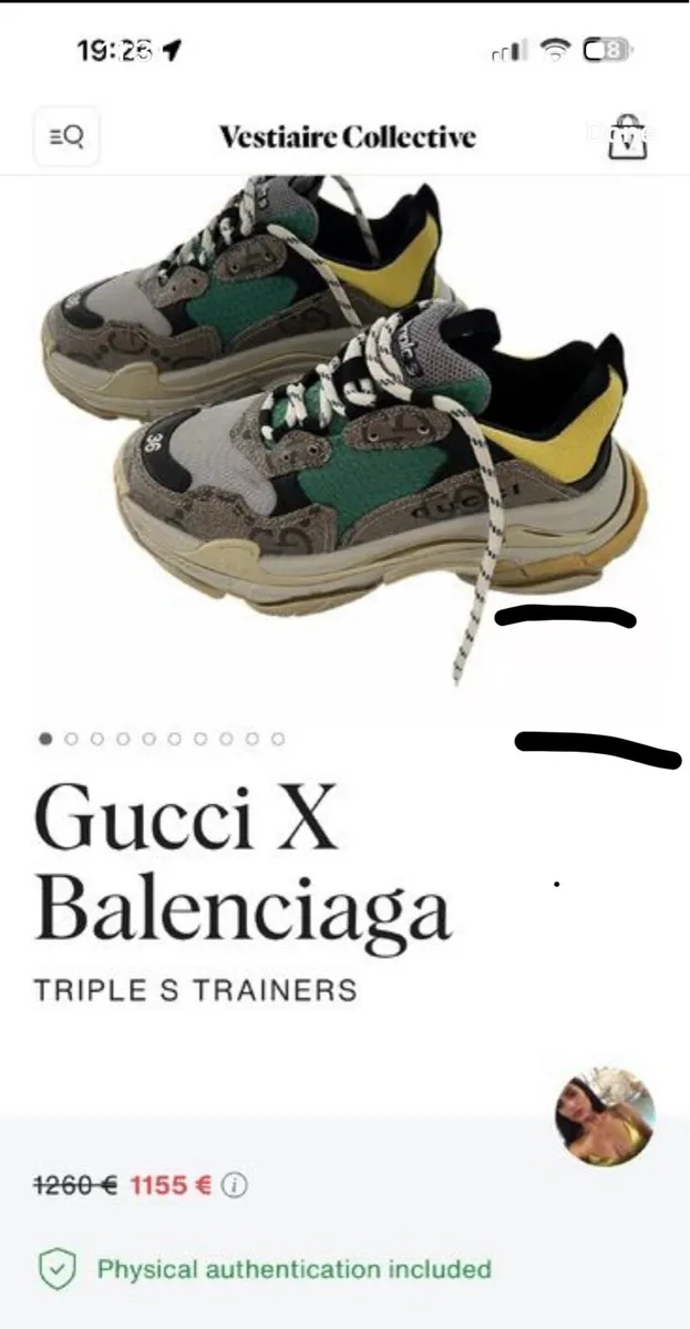 Ginuine Balenciaga X Gucci For Men - Image 4