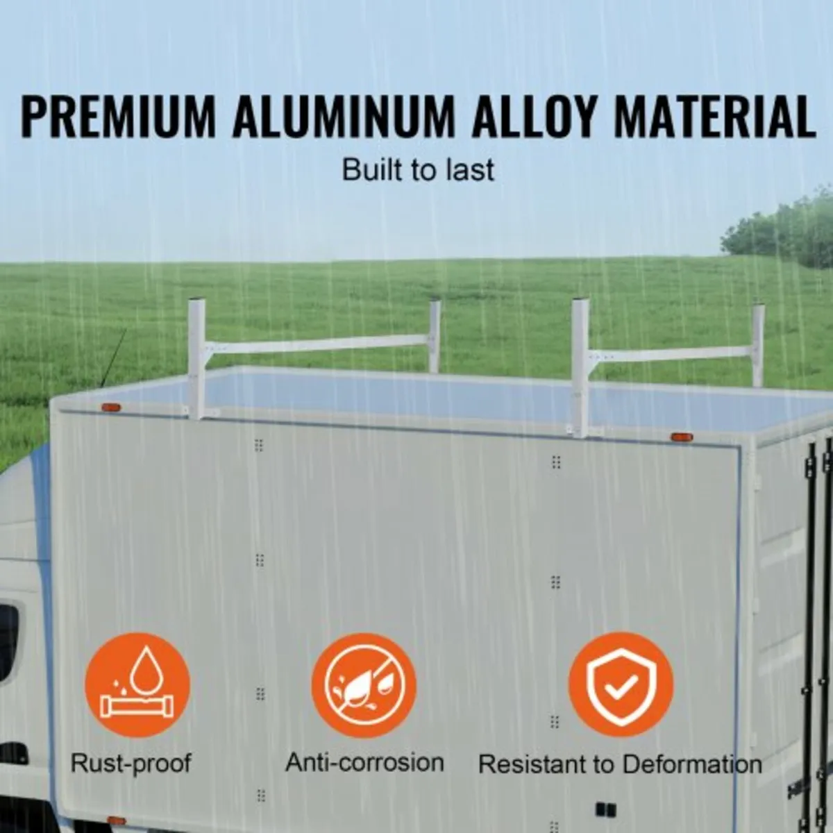 2 Bars Aluminum Alloy Roof Ladder Racks, 181 kg Ca - Image 2