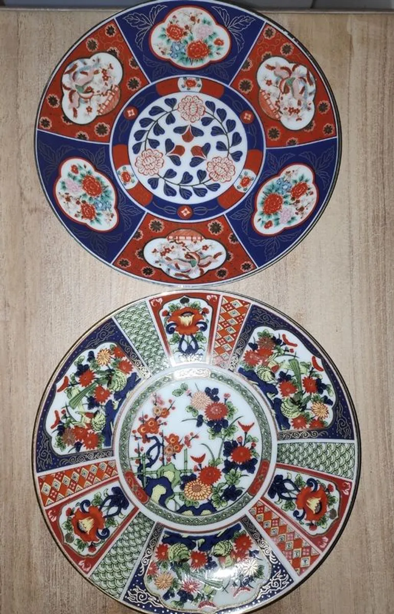 2 Japanese Imari plates,  D 16 cm - Image 1