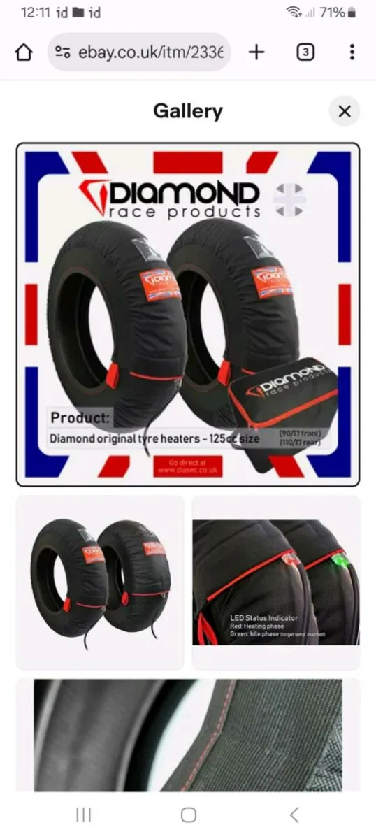 Motorcycle Tyre warmers ,front/rear - Image 3