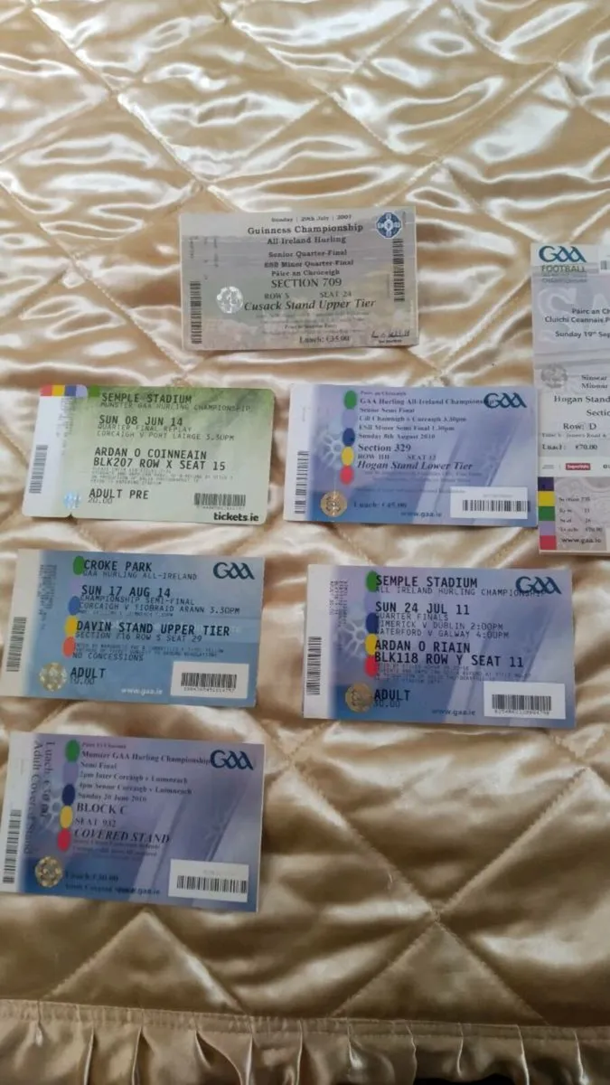 16. Unused G A A  Tickets