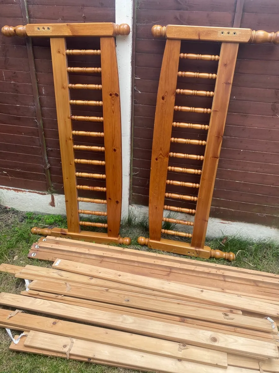 bed frame hard wood: double bed - dublin 11 - Image 2
