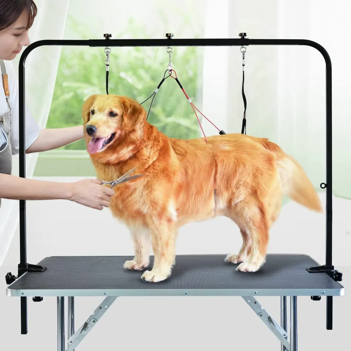 Overhead Pet Grooming Arm with Clamps & Harness - Image 1