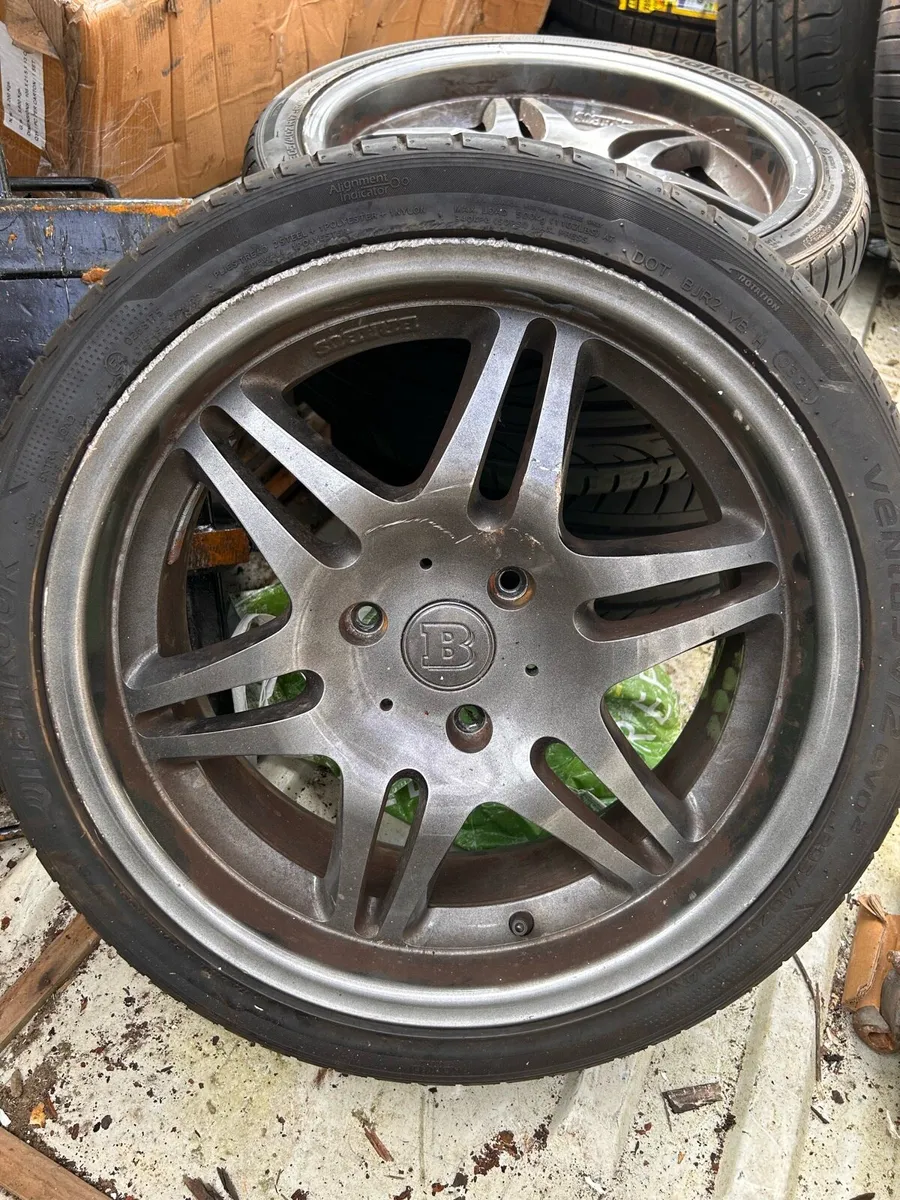 Set of 3 brabus rims with good tyres