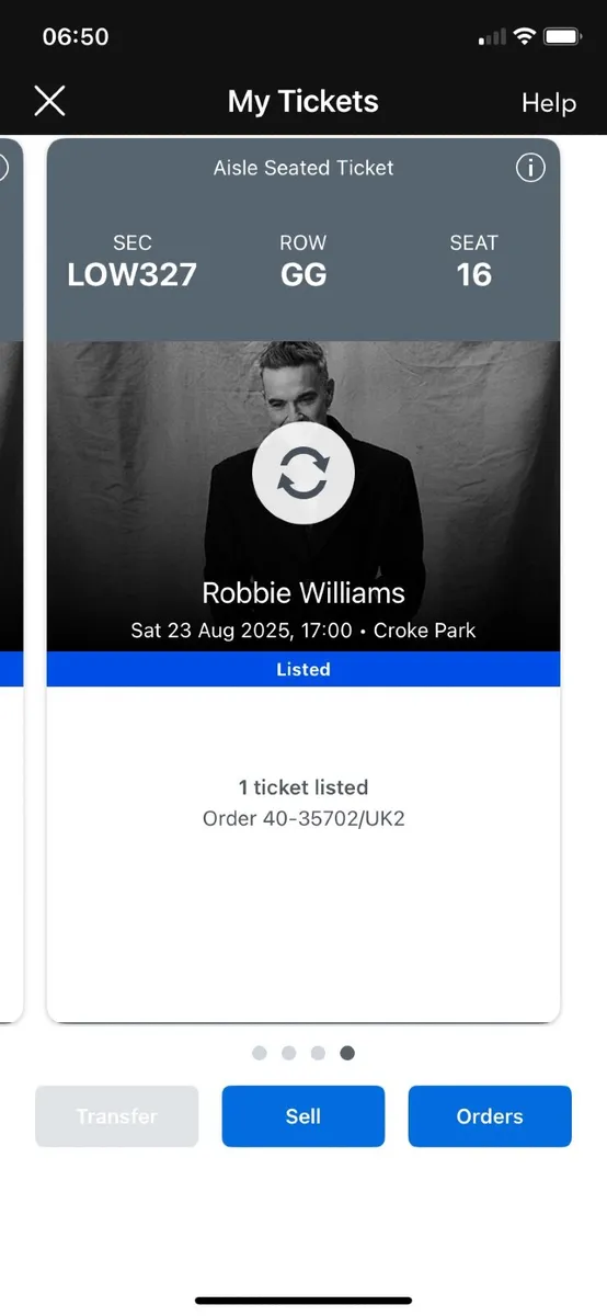 Robbie Williams tickets - Image 1