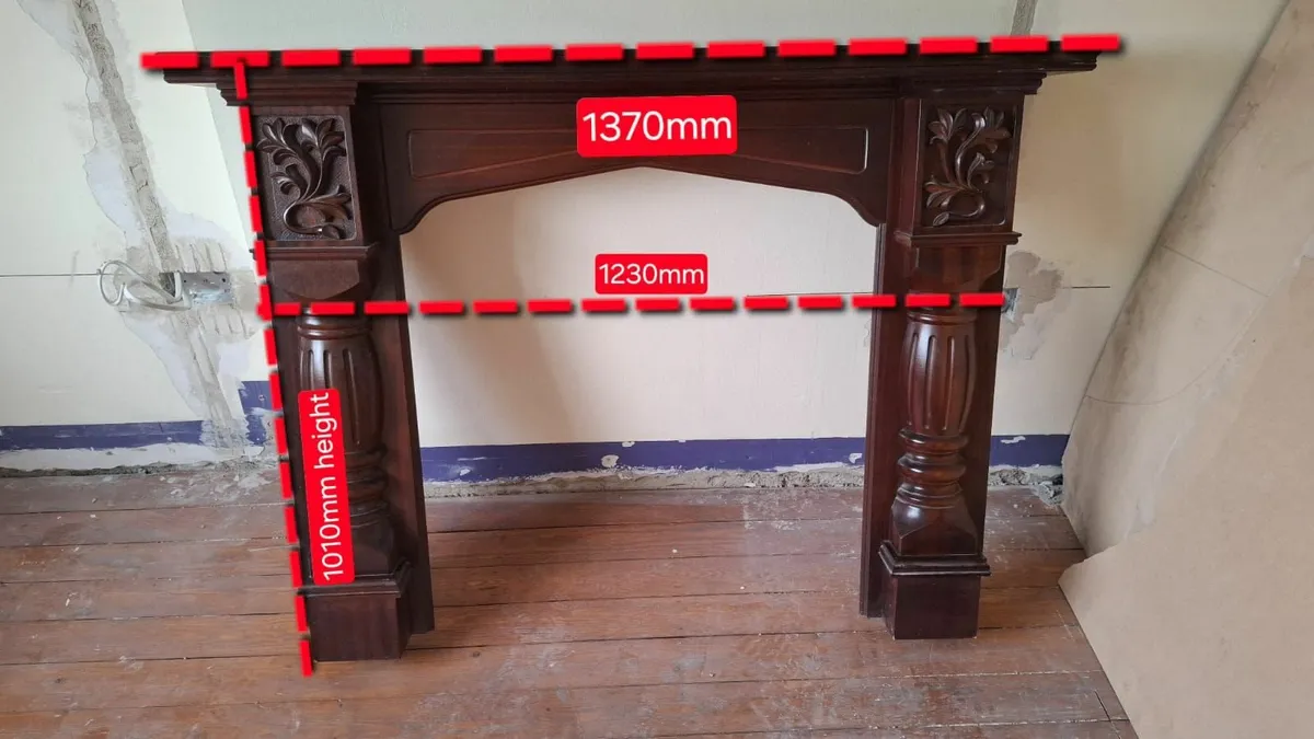 Fireplace wood surround - Image 1