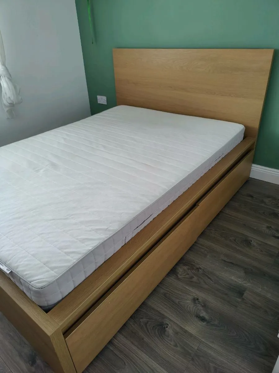 Double bed frame with storage & optional mattress - Image 2