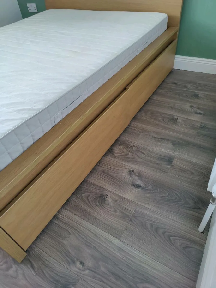 Double bed frame with storage & optional mattress - Image 3