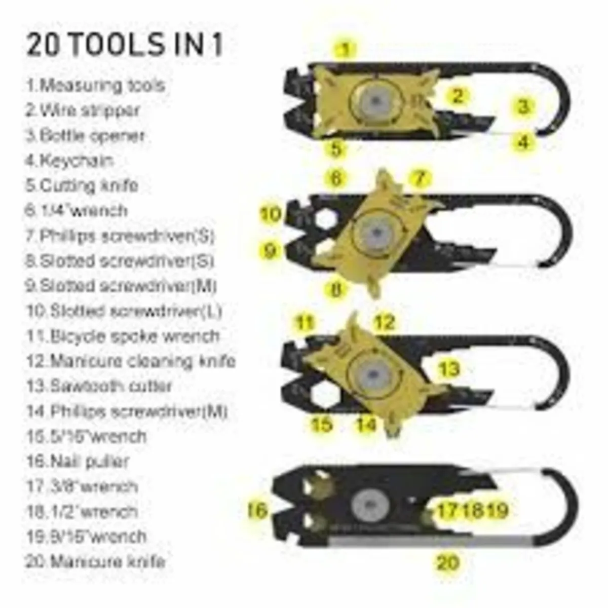 Pocket Survival Tool + USB + Mario Kart + Buttons. - Image 1