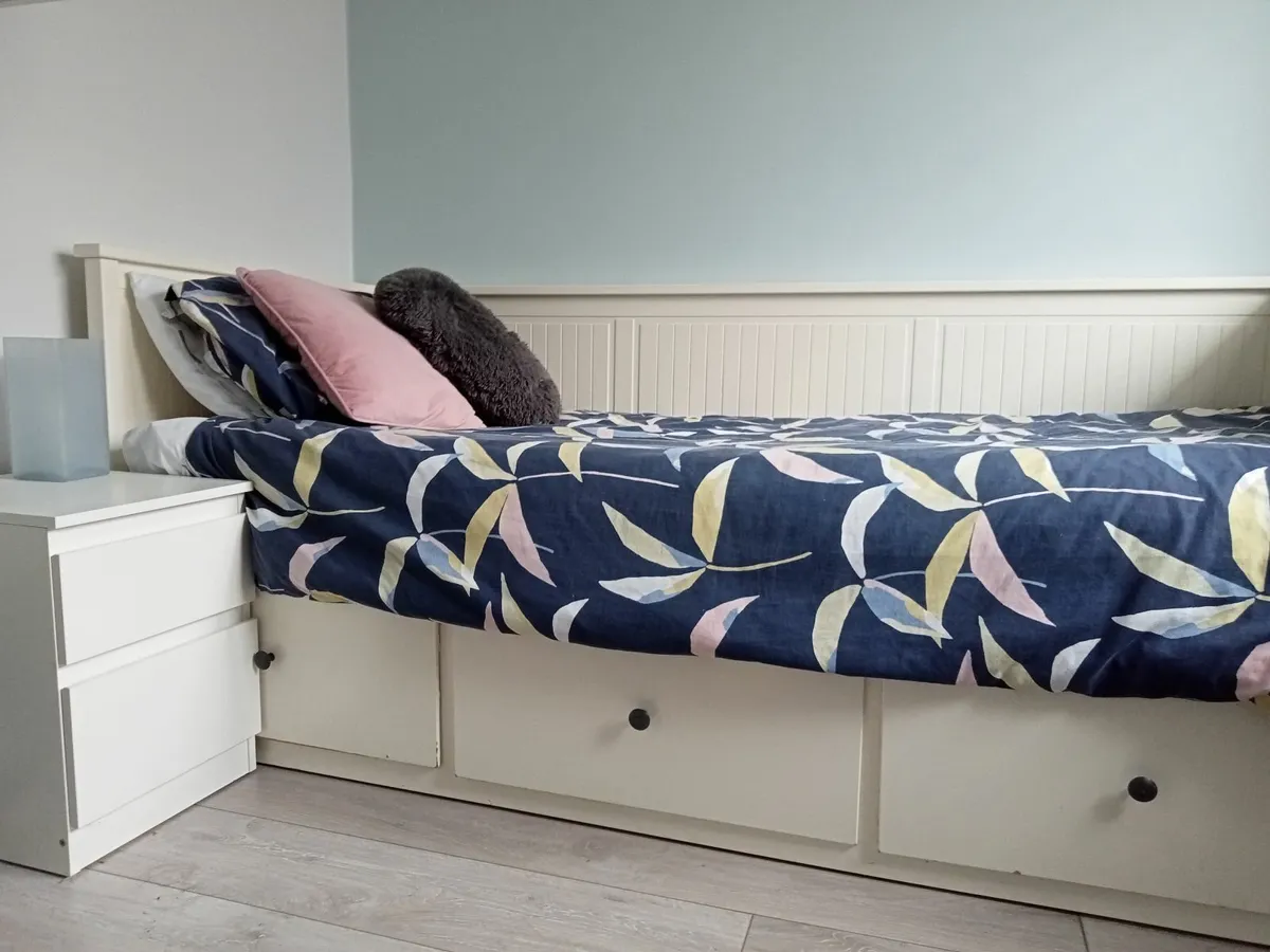 Ikea Hemmes day-bed with 3 drawers - Image 1