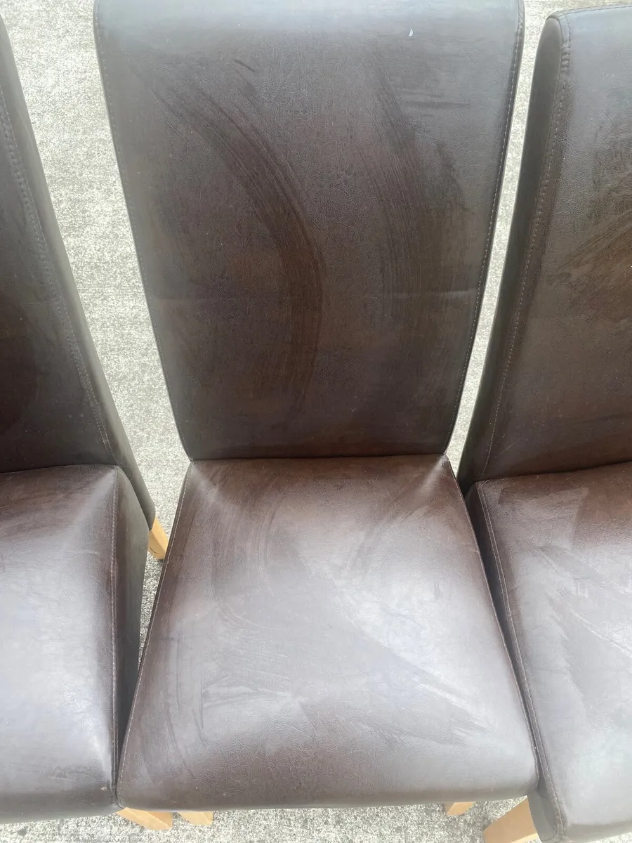 6 leather dining/kitchen chairs - Image 2