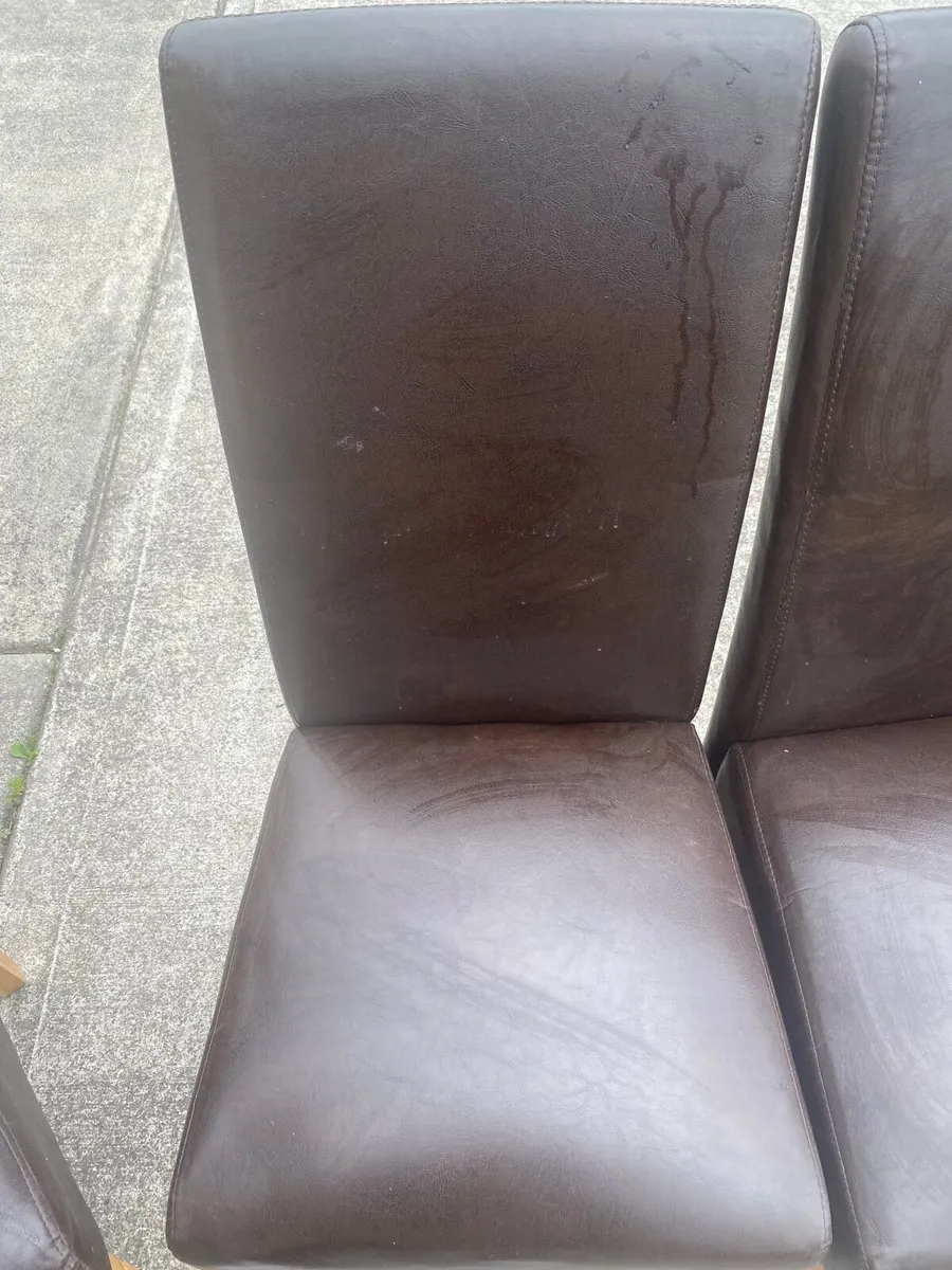 6 leather dining/kitchen chairs - Image 3