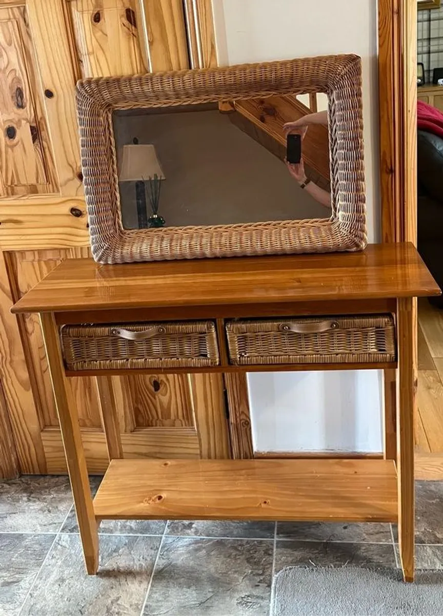 Hall table and mirror