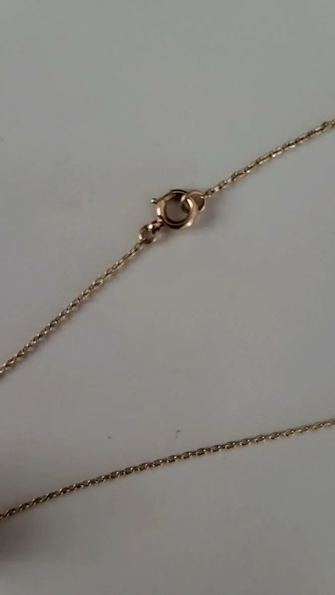 14ct gold heart with diamond & pearl. - Image 4