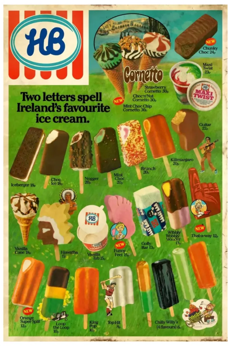 HB Irelands Favourite Ice Cream Retro Metal Sign - Image 1