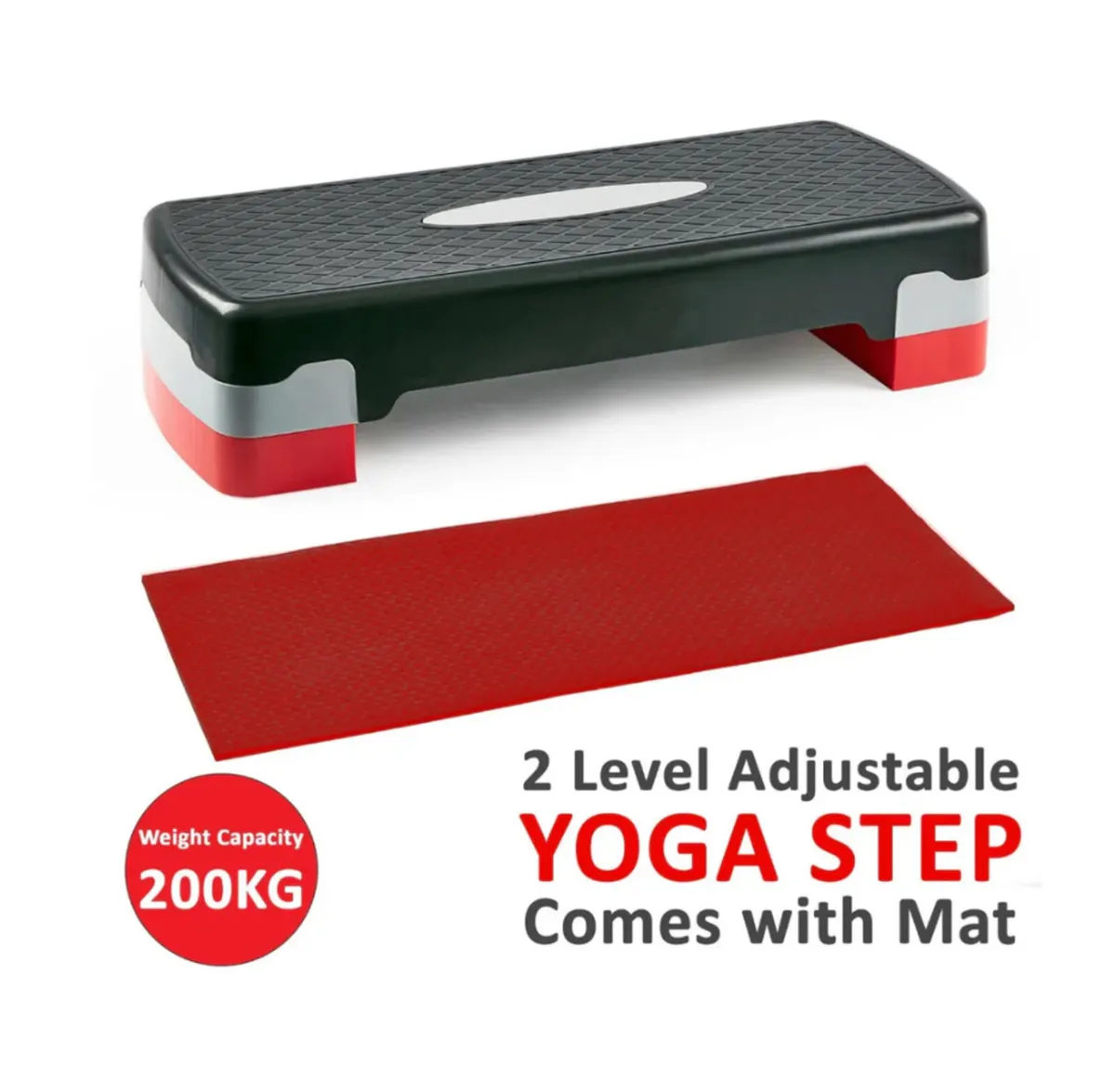 Yoga Gym Stepper & Mat Home Fitness Step NEW - Image 4