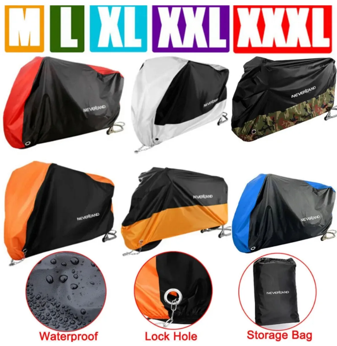 Motorcycle Motorbike Cover Waterproof  ALL SIZES - Image 1