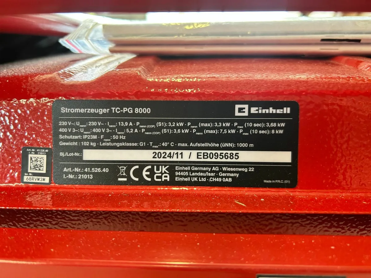 Brand new German Einhell 8kw Generator - Image 2