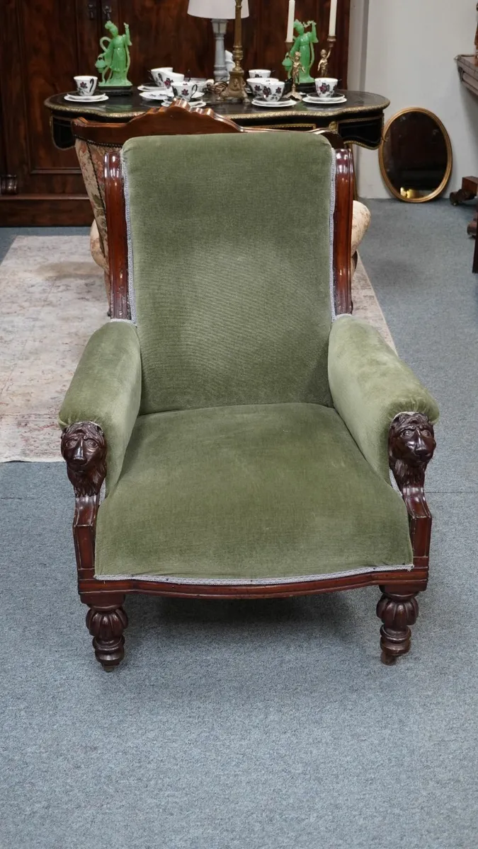 🪑 Victorian Scroll-Back Armchair - Image 2
