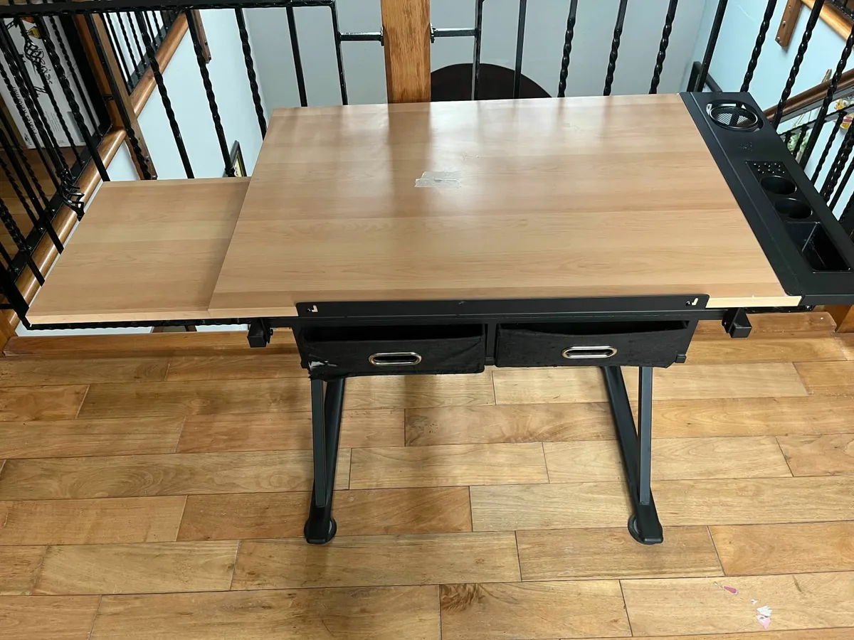 Drawing Desk – Tiltable Top, 2 Drawers - Image 2