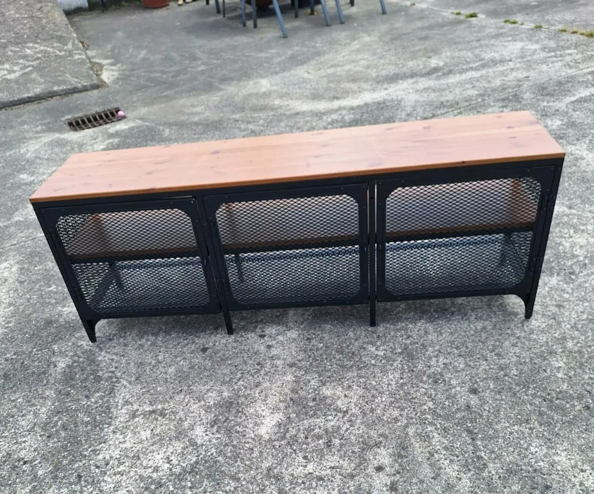 Lovely metal and wooden unit - Image 1