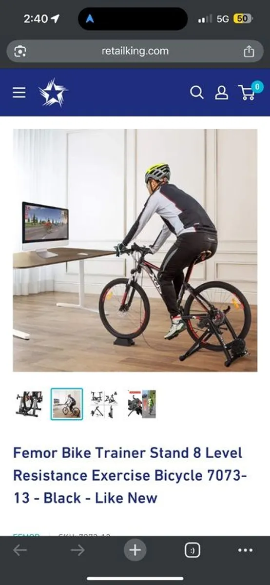 Indoor Bike Trainer Riding Stand - Image 1