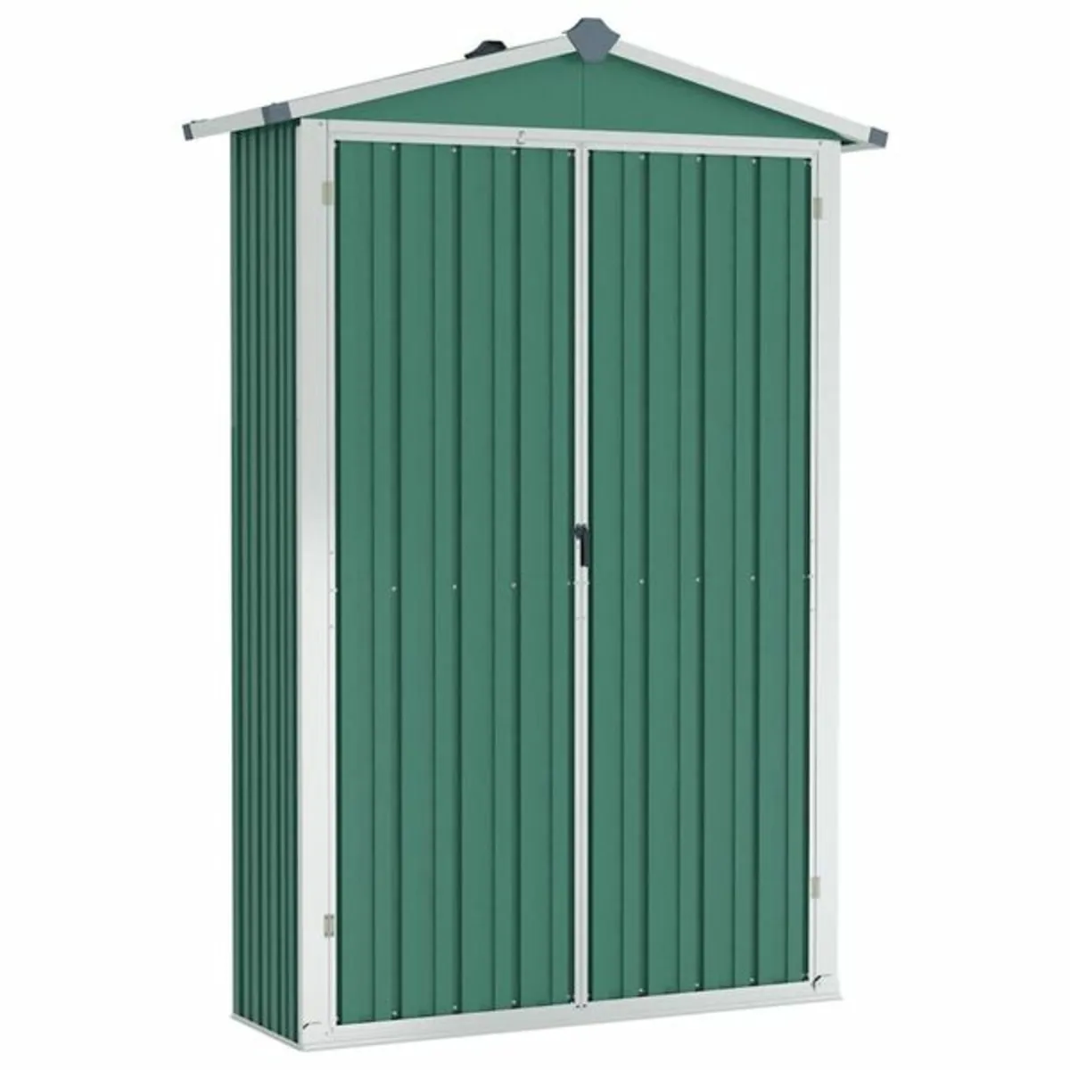 Garden Shed Green 116x45x175 cm Galvanised Steel - Image 1