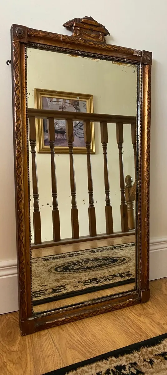 Antique Gilt & Gesso Mirror RESTO CONDITION - Image 1