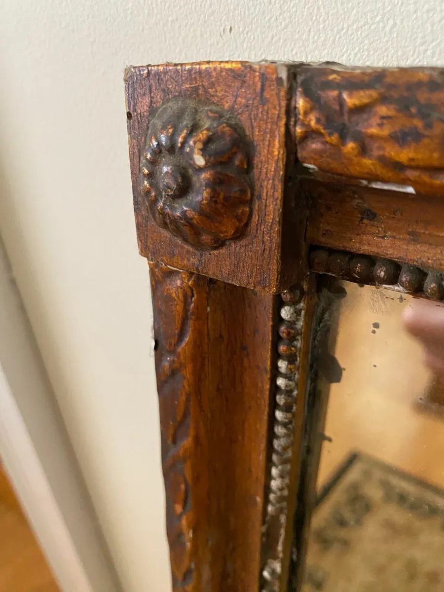 Antique Gilt & Gesso Mirror RESTO CONDITION - Image 4